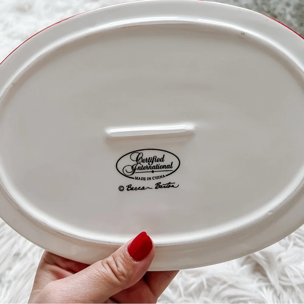 Christmas Snowman Hot Plate Holiday Serving Plate